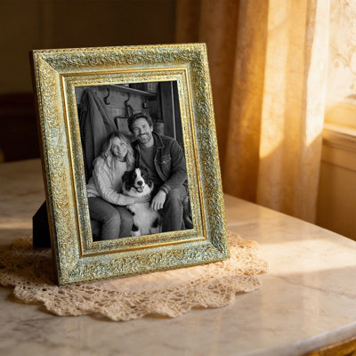 5" x 7" Antique Gold 3 PCS Home Decor Picture Frame for Graduation Photo Display