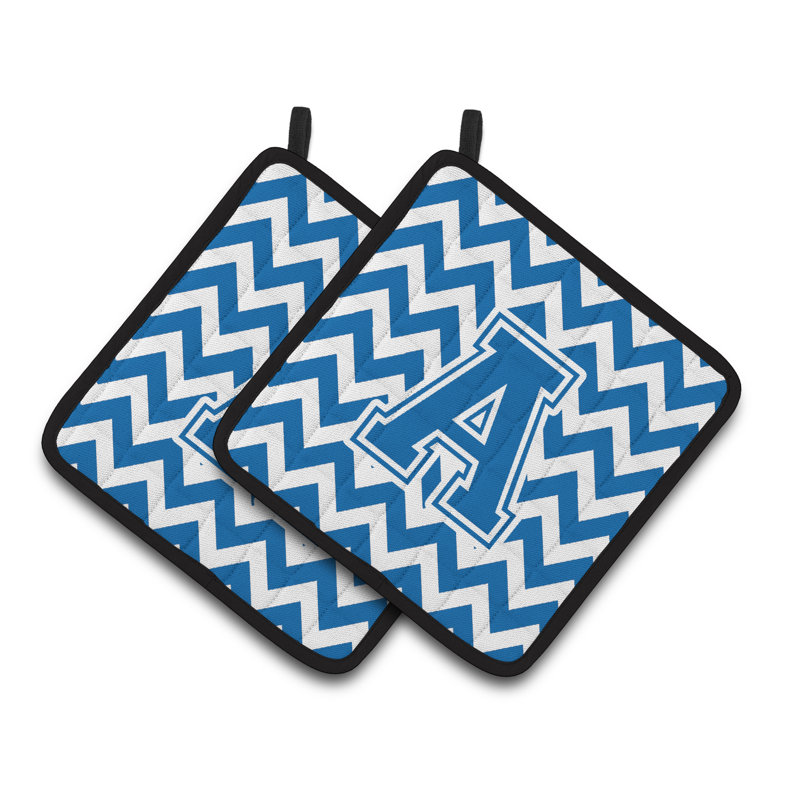 Poignée à chevrons, Bleu / blanc, A