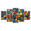 Carreaux de mosaïque colorée, ensemble de salon art mural mosaïque beauté II