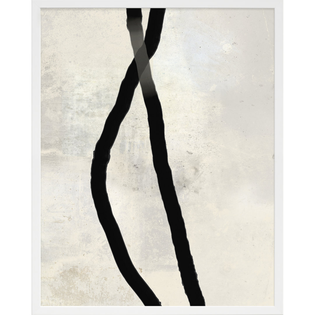 Rope Series II " Black Rope 4 " by Jacques Pilon Painting Print AllModern Frame 