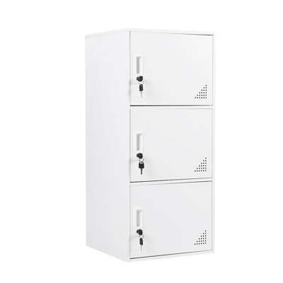 Armoire de rangement en métal à 3 portes