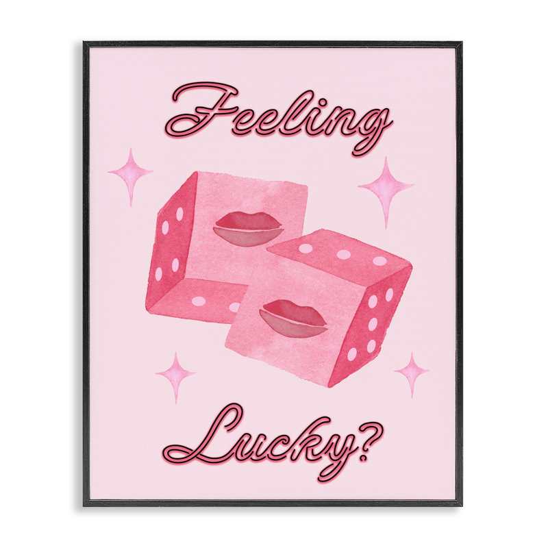 Vous avez de la chance? Dice, giclée encadrée par Nina Jacobs, H 30 po x l 24 po, Giclée encadrée noir minuit