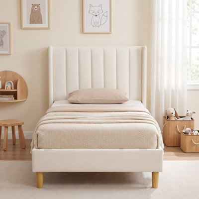 Upholstered Wingback Bed