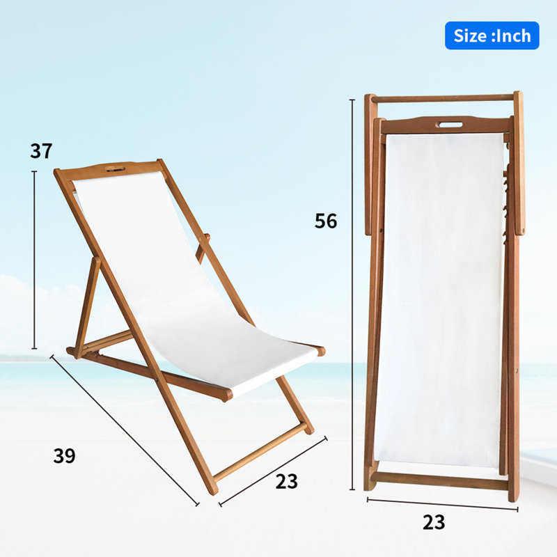 Chaise de plage inclinable Borges