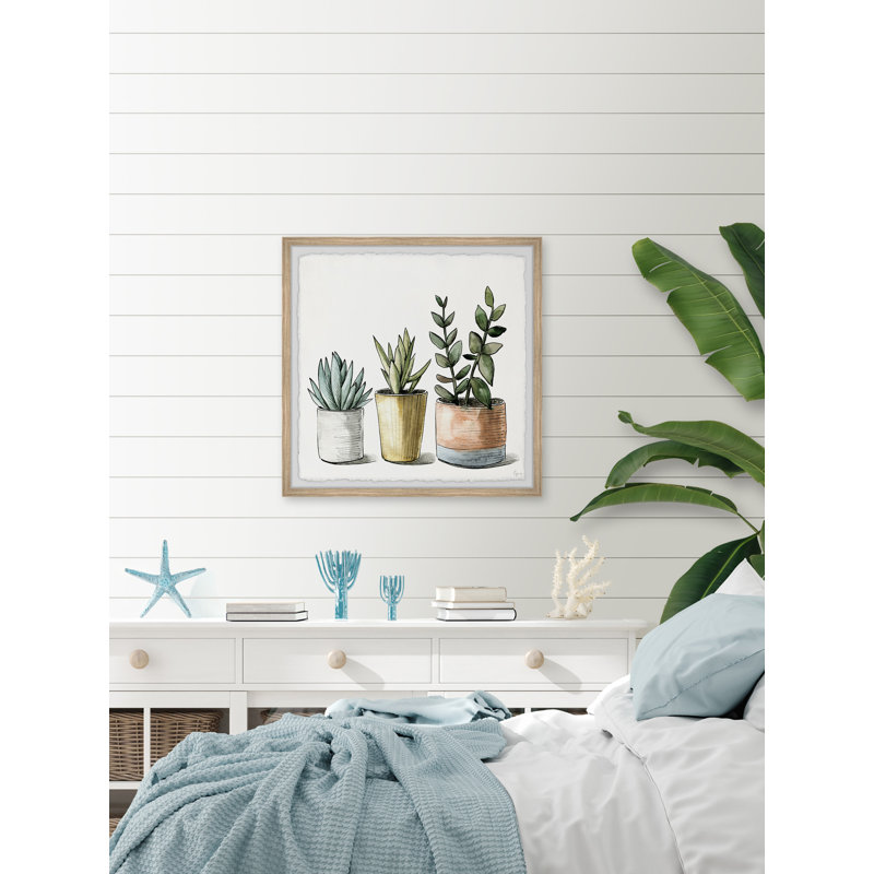 «Green Ornament Plants», reproduction encadrée, H 12 po x l 12 po x P 2 po