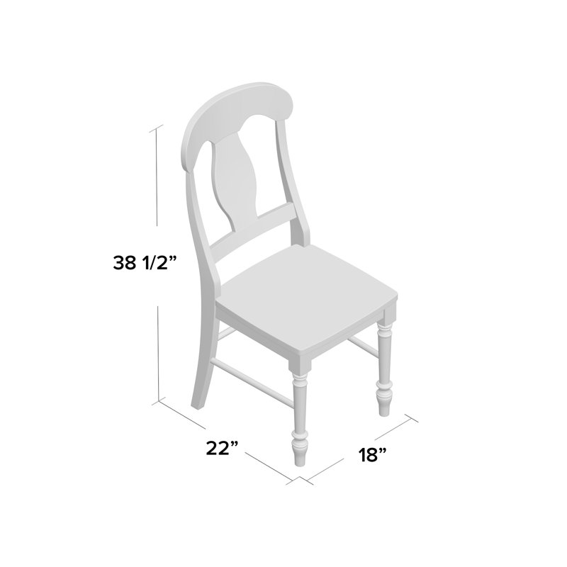 Dheera 18'' H Solid Wood Side Chair, Grey Stone / Black Stone