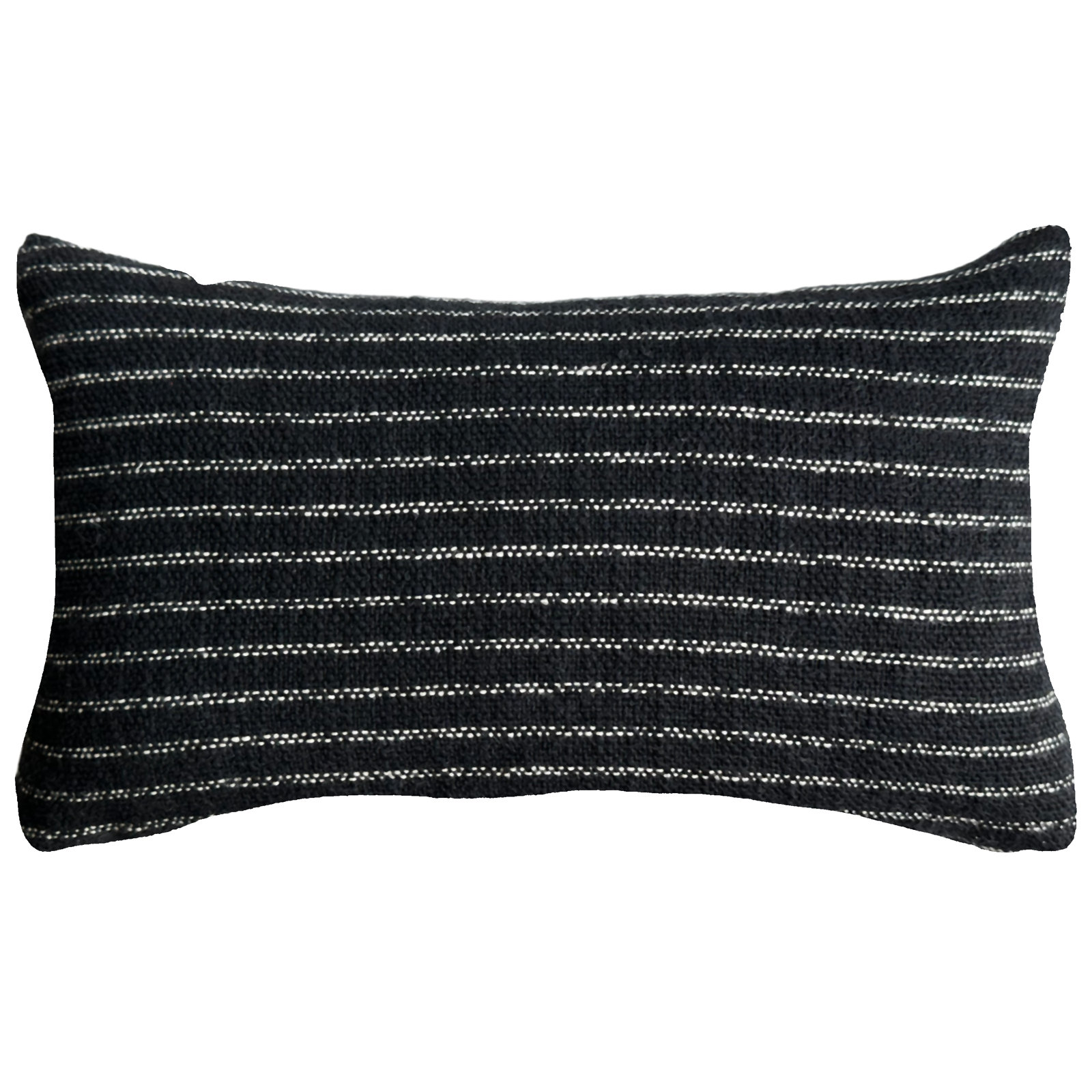 Lanie 20" x 12" Cotton Pillow Cover, Black