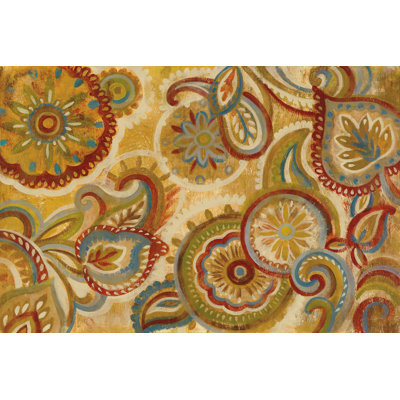 Mandala And Paisley by Silvia Vassileva - Wrapped Canvas Painting