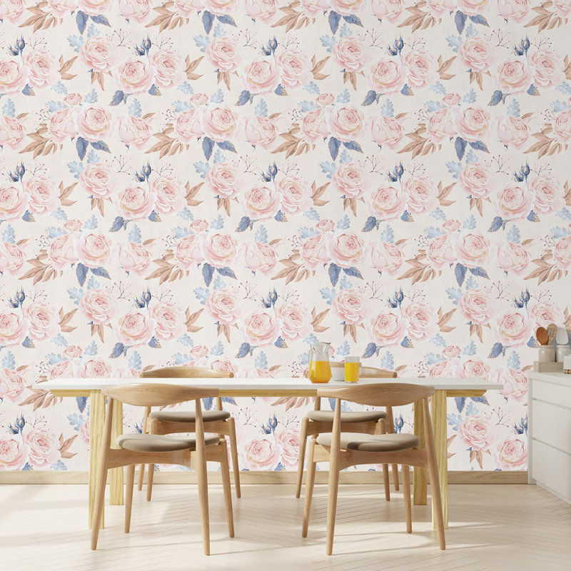 Bordure florale pelez et collez, L 108 po x l 144 po