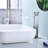 Single Handle Bathroom Vanity Sink Faucet with Waterfall Spout-115827334
