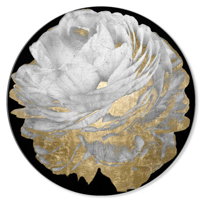 Gold and Light Floral Graphic Art