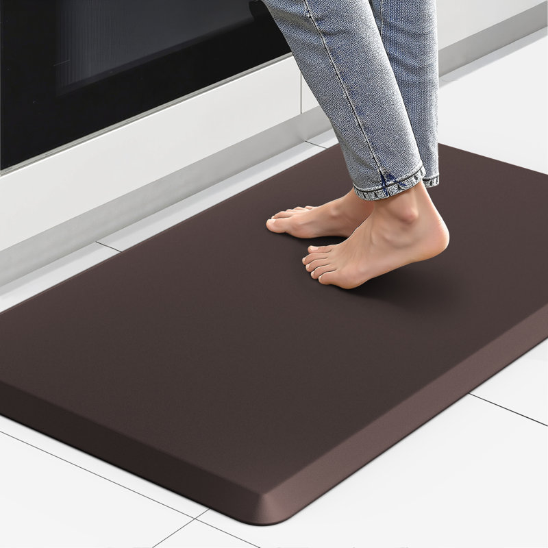Tapis de cuisine antidérapant, Rectangle 17 po x 28 po, Brun
