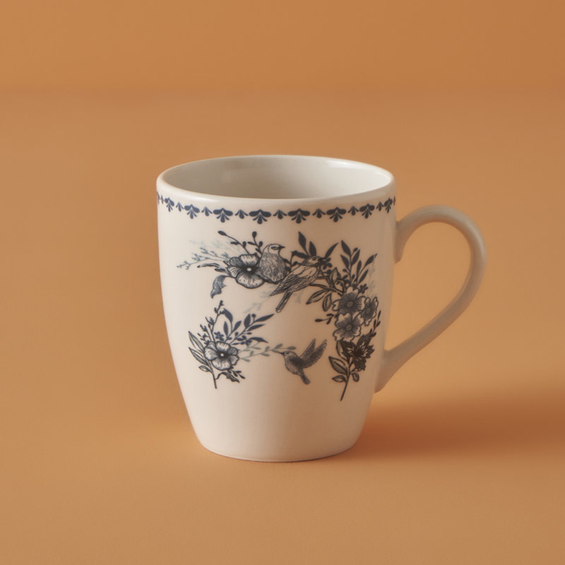 Grande tasse en porcelaine Bleu Blanc