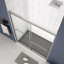 Porte de douche à dérivation, porte coulissante, avec verre trempé de 1/4 po 50-54 po x 70 po-113930983