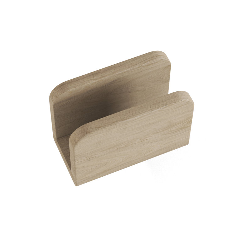 Porte-serviettes en teck Manada, Gris