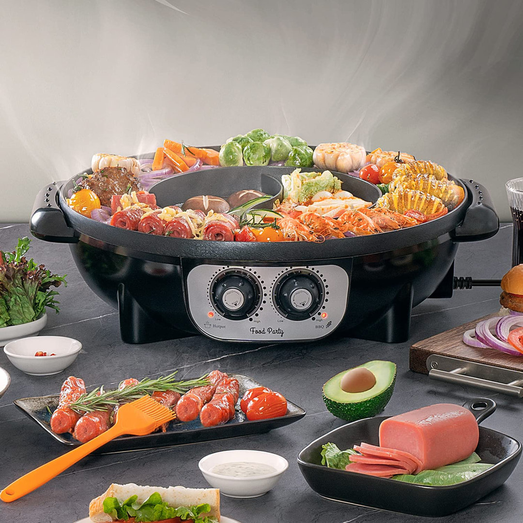 CG INTERNATIONAL TRADING Smokeless Non Stick Electric Grill with Lid CG INTERNATIONAL TRADING