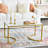 Halfmoon Engineered Wood and Iron Coffee Table-2110301477