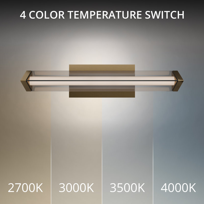 Boulevard 18" Dimmable LED Bath Vanity & Wall Light With Built In Color Temperature Switch from 2700K/3000K/3500K/4000K