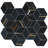 Natural Dorato 11.42 in. x 13.39 in. Hexagon Polished Marble Mosaic Tile-63985728