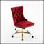 Chaise de bureau moderne rembourrée et capitonnée en velours avec base en métal doré, chaise de bureau pivotante réglable-1807764640-1807764646-1807764650