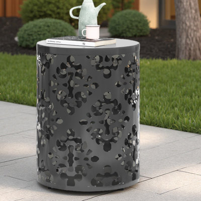 Outdoor Metal End Table -Large