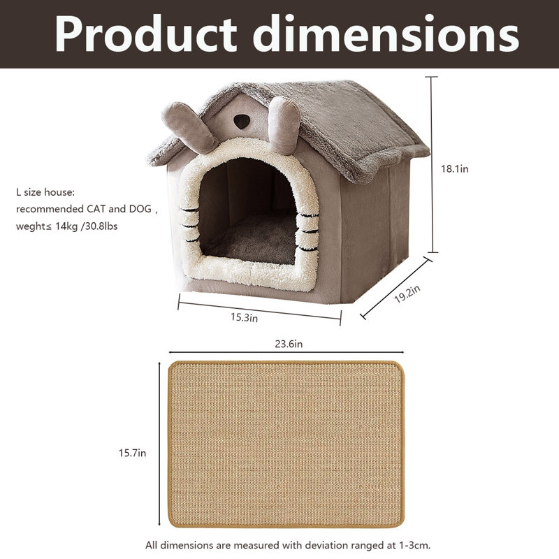 Lit pour animaux Divyam, Grand (L 15,3 po x l 19,2 po)