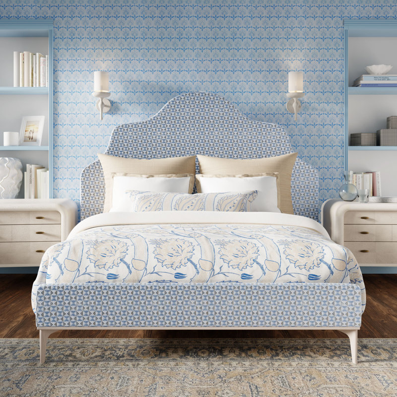 The MET x The House of Scalamandre Karanfil Block Print Wallpaper, Rose Petal