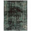 Tapis bleu / brun à motif abstrait Khemis-19665235