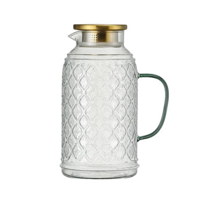 glass kettle 2000ml Large Capacity Glass Kettle Large Capacity Summer Refrigerator Glass Kettle Glass Tied High Temperature Resistantly Cold Water Cup Teapot