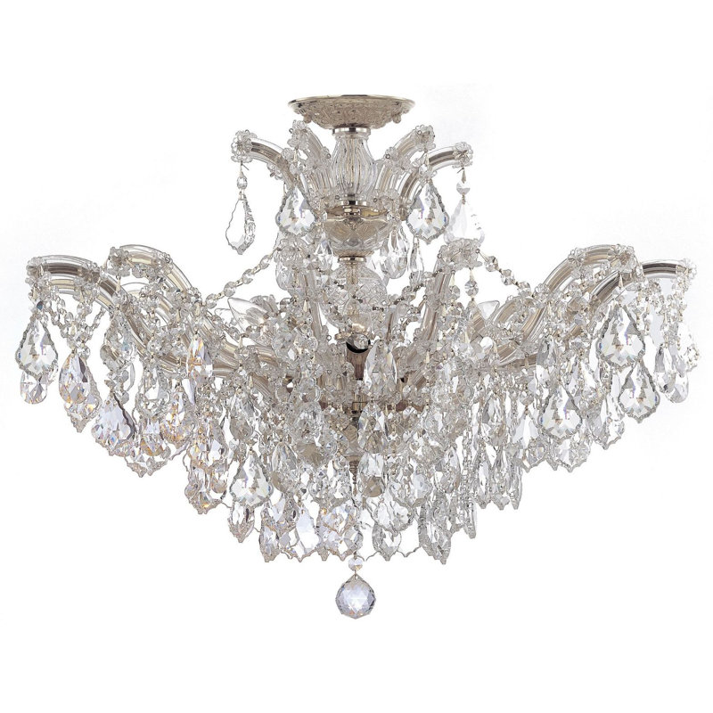 Plafonnier encastré 27 po 6 lumières Weekes, Transparent