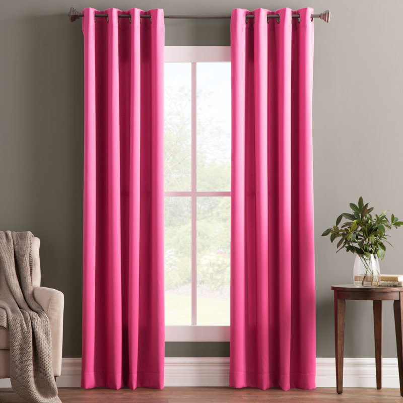 Panneau de rideau à oeillets à économie d'énergie thermique - Basics by Wayfair ™, Graine de lin, 1 Panel, l 54 po x L 63 po