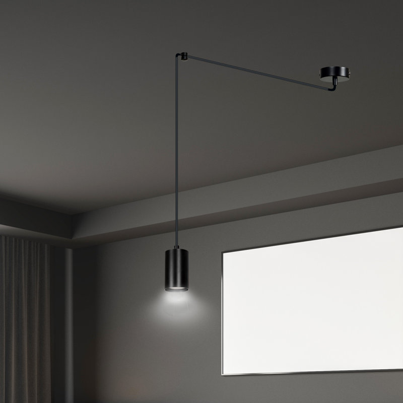 Cadhan 1 - Light Cylinder Pendant, Black, Black