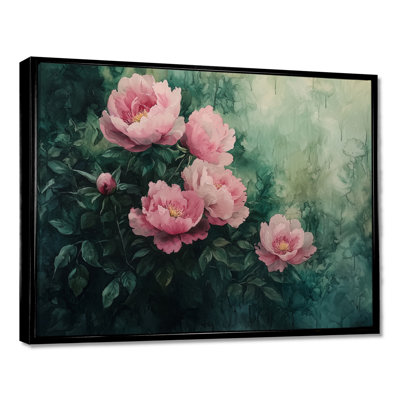 Summer Pink Watercolor Peonies Bloom II - Peonies Wall Art
