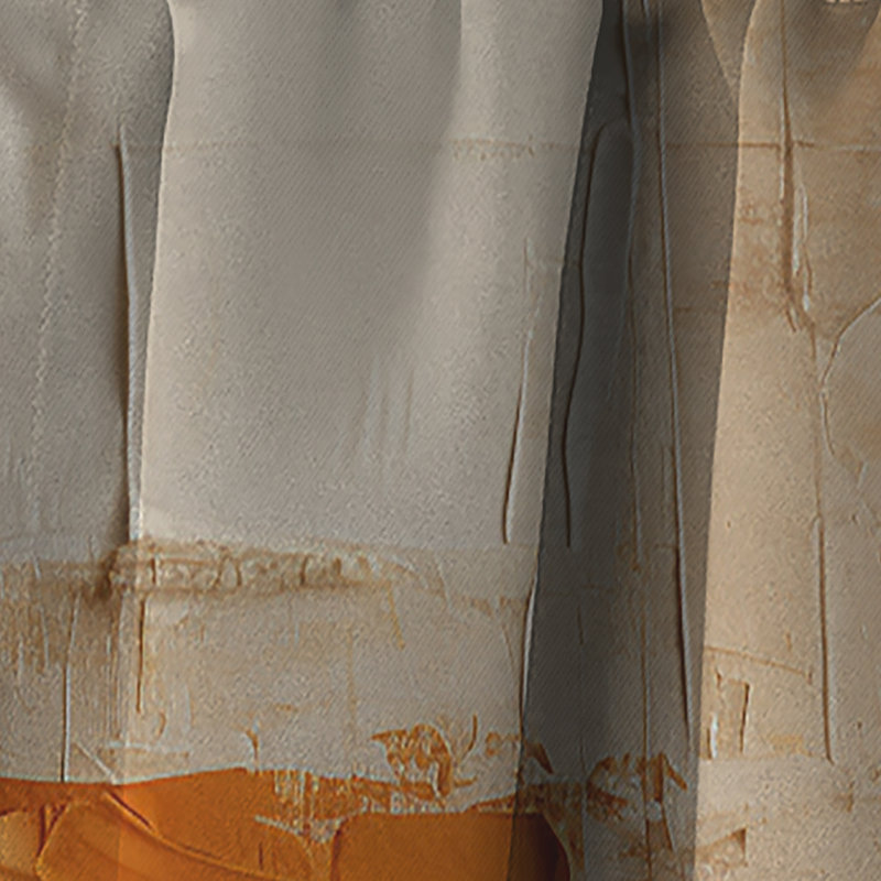 Textile Symphony II - Rideau abstrait occultant à collage abstrait - 1 panneau, L 52 po x L 90 po