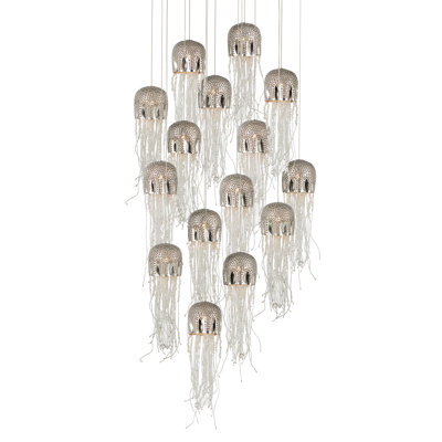 Luminaire suspendu rond à 15 lumières Medusa