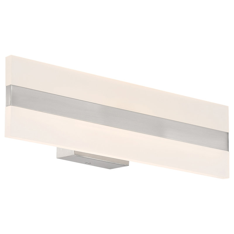 Dimmable LED Vanity Light, Brushed Steel