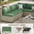 3 Pieces Rattan Patio Sofa With Cushions-408420600
