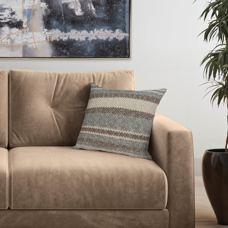  Coussin en coton, Polyester/ bourre en polyester, Beige