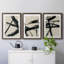 «Lines Crossed I», ensemble de 3 peintures sur toile encadrées-937966263-937966266