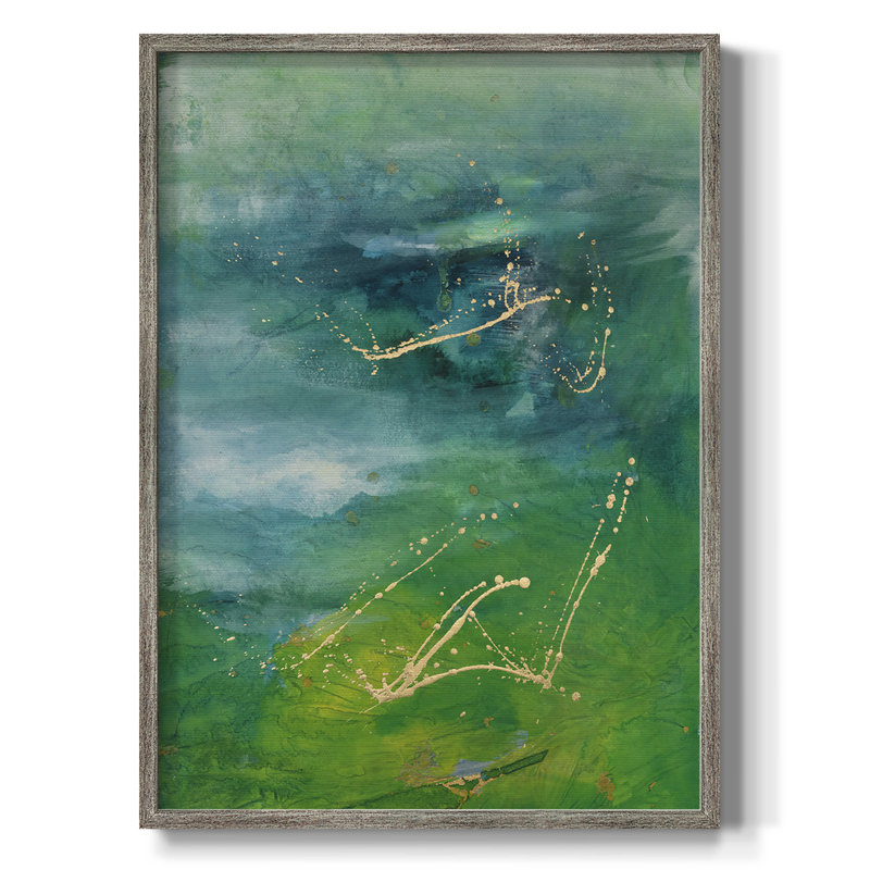 «Peaceful Diptych I», reproduction encadrée - bois massif, H 15 po x l 12 po