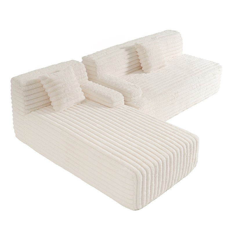 Canapé modulaire Cloud, canapé rembourré, canapé à combinaison libre, canapé confortable, Beige