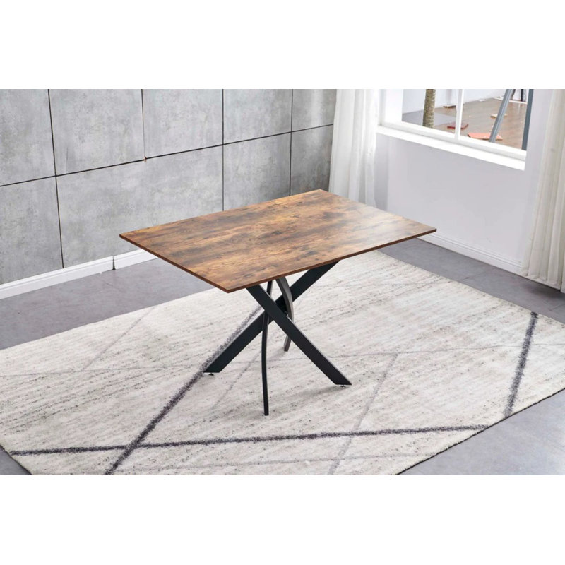 Table de salle à manger rectangulaire, Brun