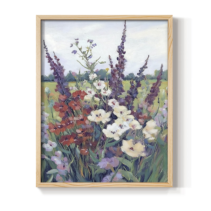 Reproduction encadrée FLORAL Series DCxxxix - bois massif, H 21 po x l 17 po