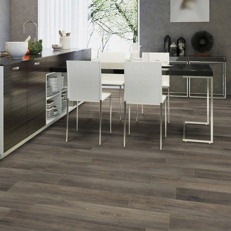 Carreau de porcelaine italien aspect bois 9,5 "x 48" Greenwood, Grège