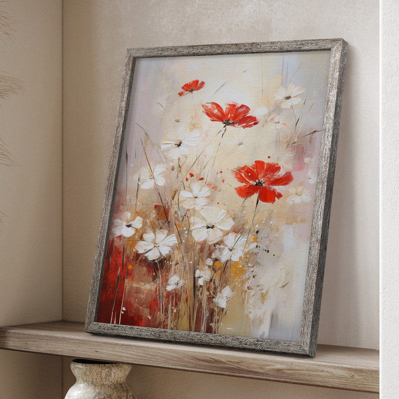 Reproduction encadrée FLORAL Series CCXCIV - bois massif, H 11 po x l 9 po