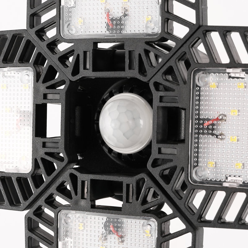 60W Motion Sensor Garage Light Cool 6500K White Lights