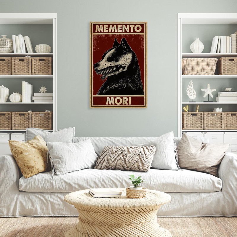 Memento Mori - 1 pièce, reproduction d'art graphique sur toile tendue, H 20 po x l 16 po x P 1,25 po