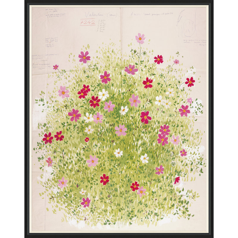 Printemps par Paule Marrot - impression, Cadre noir, H 54 po x l 43 po x P 1,25 po