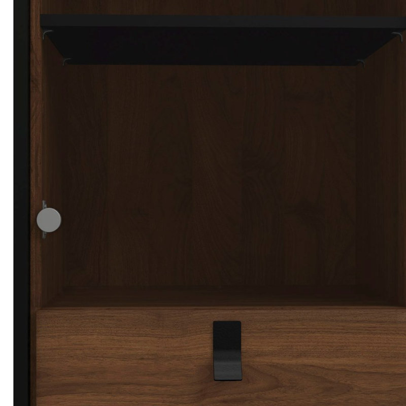 Timpson Display Cabinet, Black/Brown