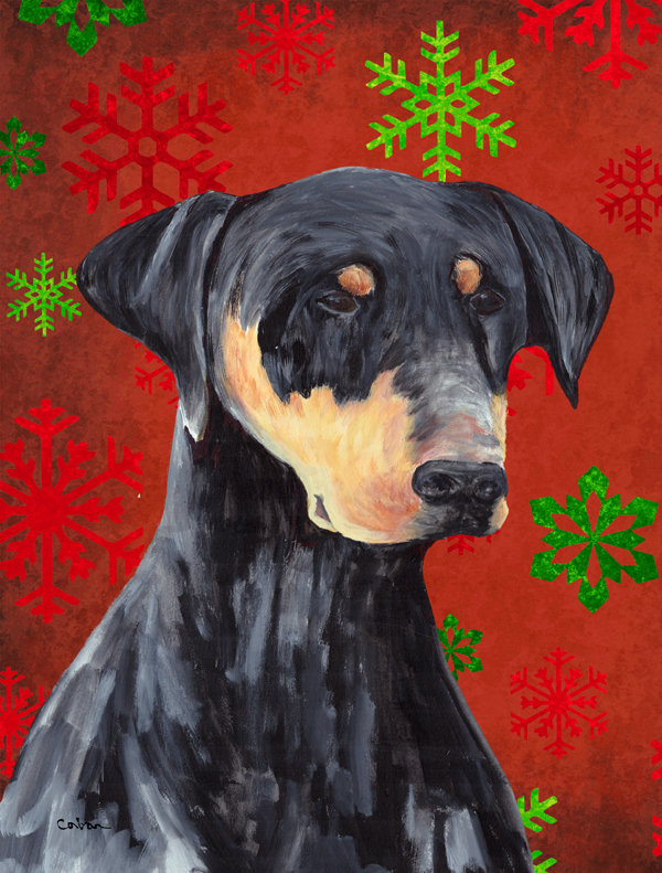 Drapeau rouge et vert Vart, Doberman 1